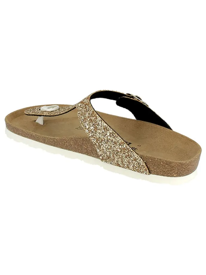Teenslippers "Mercure" goudkleurig