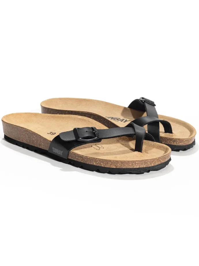 Teenslippers "Petunia" zwart