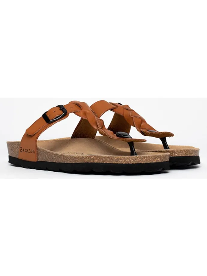 Teenslippers "Reggio" lichtbruin