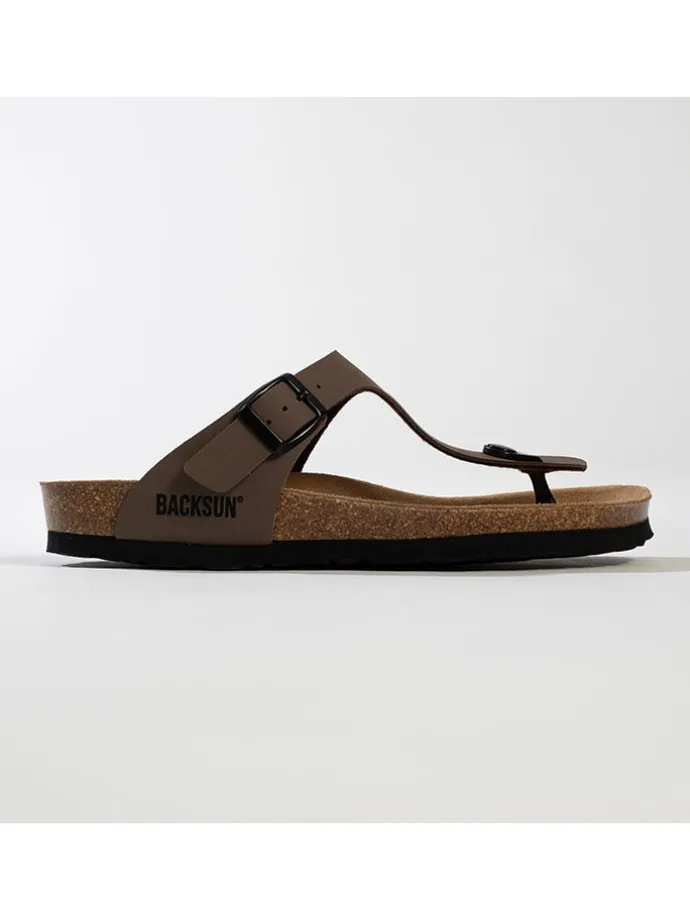 Teenslippers "Sinagpore" bruin