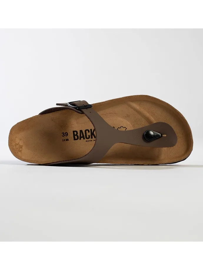 Teenslippers "Sinagpore" bruin