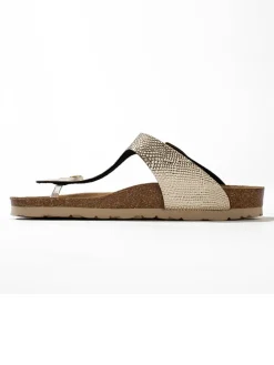 Teenslippers "Singapore" goudkleurig