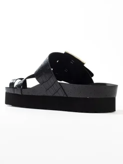 Teenslippers "Tortuga" zwart