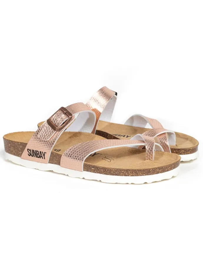 Teenslippers "Tulipe" bronskleurig