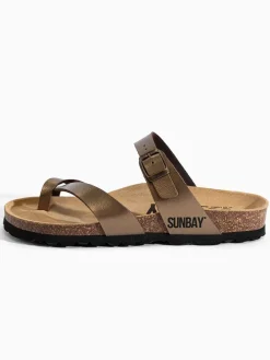 Teenslippers "Tulipe" goudkleurig