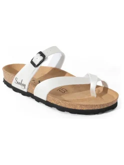 Teenslippers "Tulipe" wit