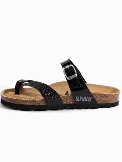 Teenslippers "Tulipe" zwart
