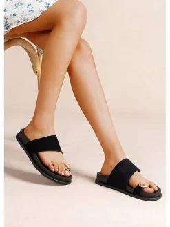 Teenslippers zwart