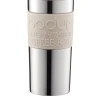Thermosbeker "Travel Mug" crème/chroomkleurig - 350 ml