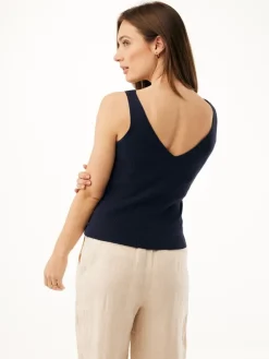 Top "Lavender" donkerblauw