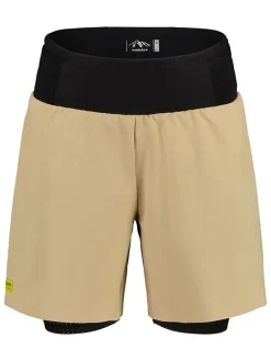 Trailrunningshort "ChanalM." beige/zwart