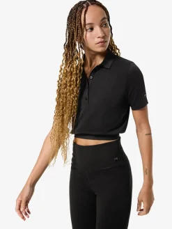 Trainingspoloshirt zwart