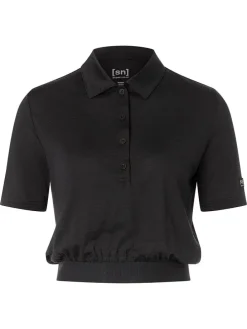 Trainingspoloshirt zwart