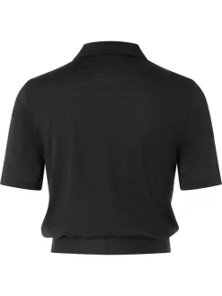 Trainingspoloshirt zwart