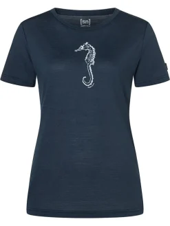 Trainingsshirt "Sea Horse" donkerblauw