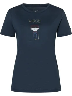 Trainingsshirt "Wood Craftine" donkerblauw