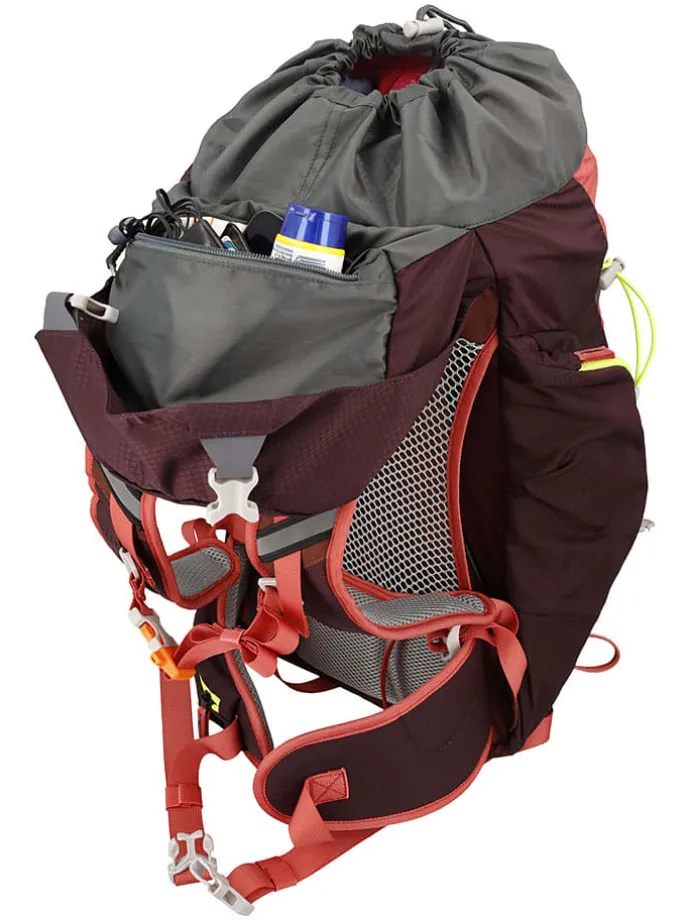 Trekkingrugzak "Nordwest" bordeaux - (B)27 x (H)45 x (D)16 cm