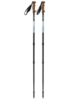 Trekkingstokken "Trivor" zwart/lichtblauw/lichtbruin