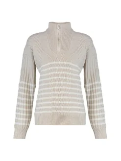 Trui beige/wit