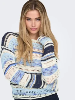 Trui blauw/crème
