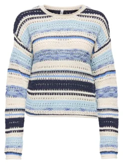 Trui blauw/crème