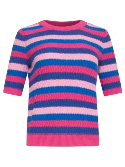 Trui blauw/roze