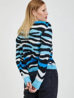 Trui blauw/zwart