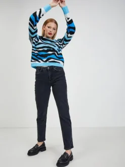 Trui blauw/zwart