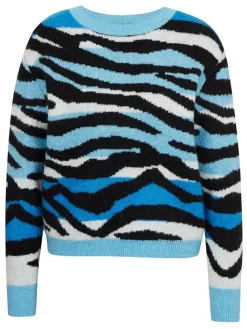 Trui blauw/zwart