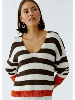 Trui bruin/wit/bruinrood