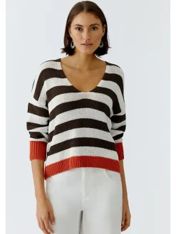 Trui bruin/wit/bruinrood