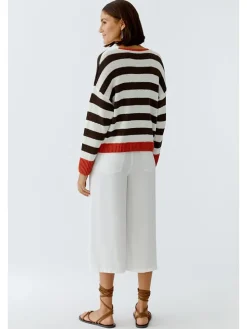 Trui bruin/wit/bruinrood