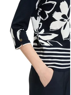 Trui donkerblauw/wit