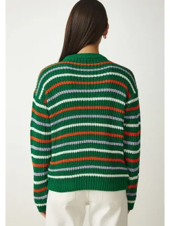 Trui groen/oranje/wit