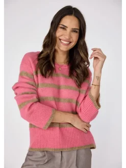 Trui groen/roze