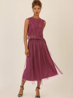 Tule rok bordeaux