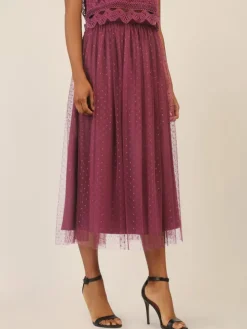 Tule rok bordeaux