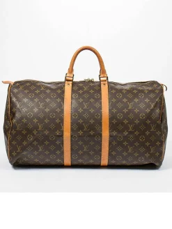 Tweedehands weekendtas "Keepall" bruin - (B)55 x (H)28 x (D)25 cm
