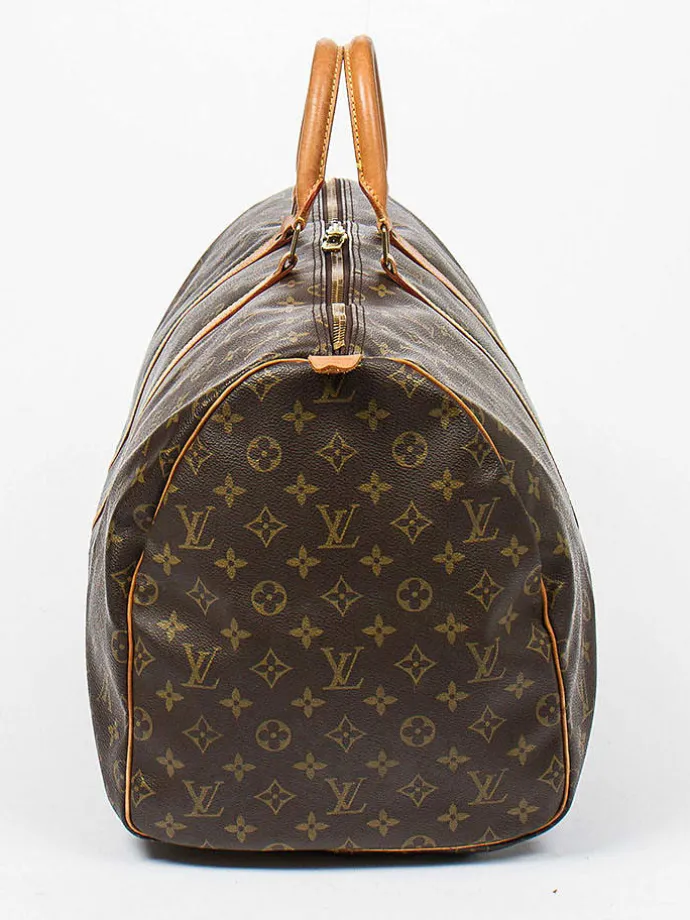 Tweedehands weekendtas "Keepall" bruin - (B)55 x (H)28 x (D)25 cm
