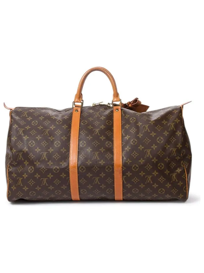 Tweedehands weekendtas "Keepall" bruin - (B)55 x (H)28 x (D)25 cm