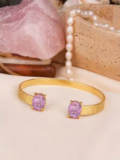 Vergulde armband met edelstenen
