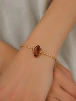 Vergulde armband met edelstenen