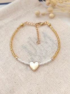 Vergulde armband met sierelement
