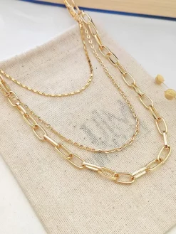 Vergulde ketting - (L)45 cm