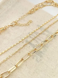 Vergulde ketting - (L)45 cm