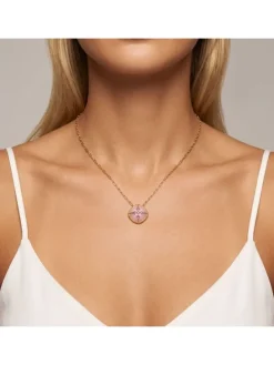 Vergulde ketting met hanger - (L)40 cm