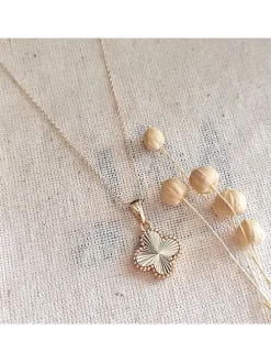 Vergulde ketting met hanger - (L)42 cm