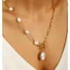 Vergulde ketting met parels - (L)50 cm