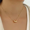 Vergulde ketting met sierelementen - (L)42 cm