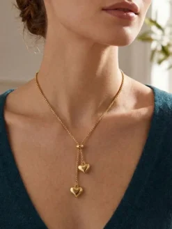 Vergulde ketting met sierelementen - (L)60 cm